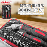 Hi-Spec Ratchet Handles Screwdriver Set Household Combination Toolbox Hardware Magnetic Screw Driver Kit Bit Torx Screwdriver